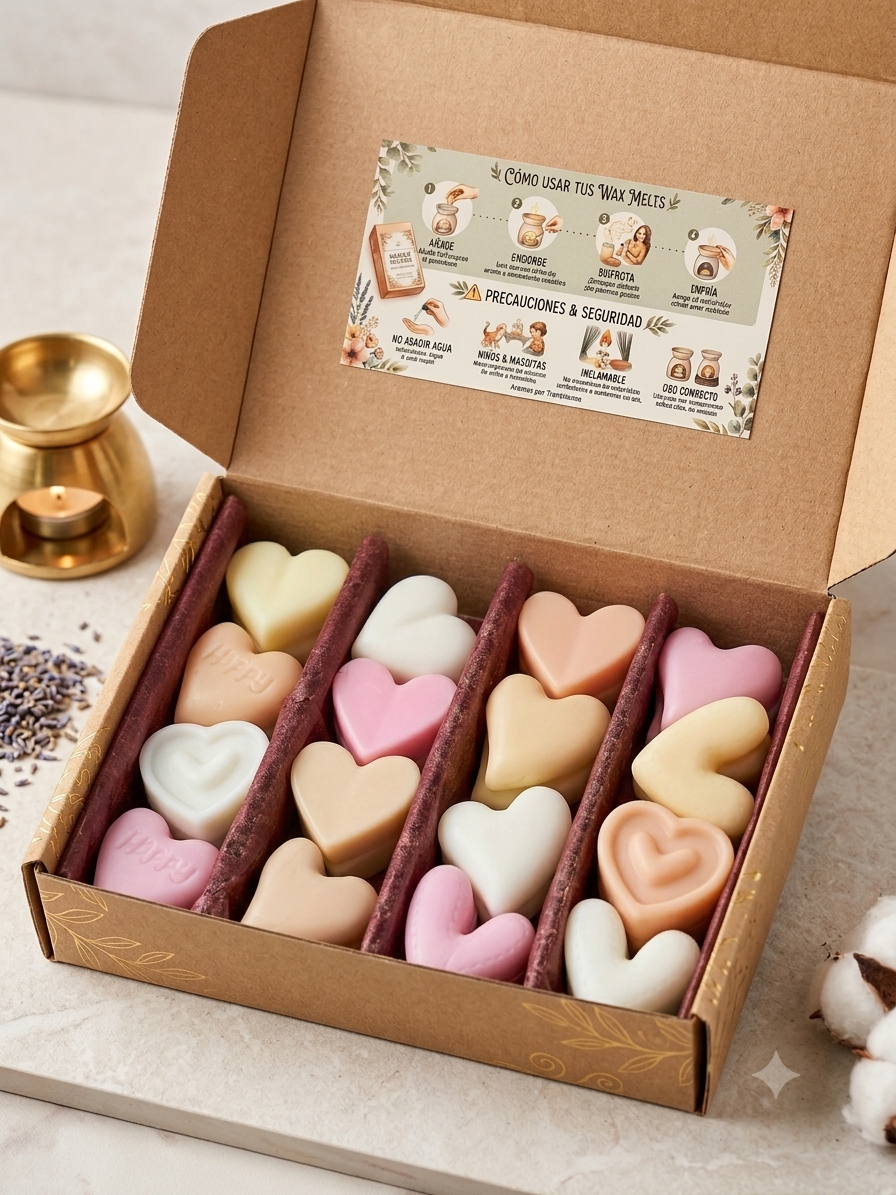 Pack 4 Wax Melts Artesanales Aroma Tropical Coco y Maracuyá