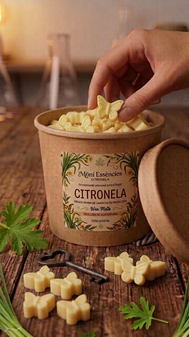 Wax Melts Artesanales Citronela Antimosquitos - Ambientador Sin Llama