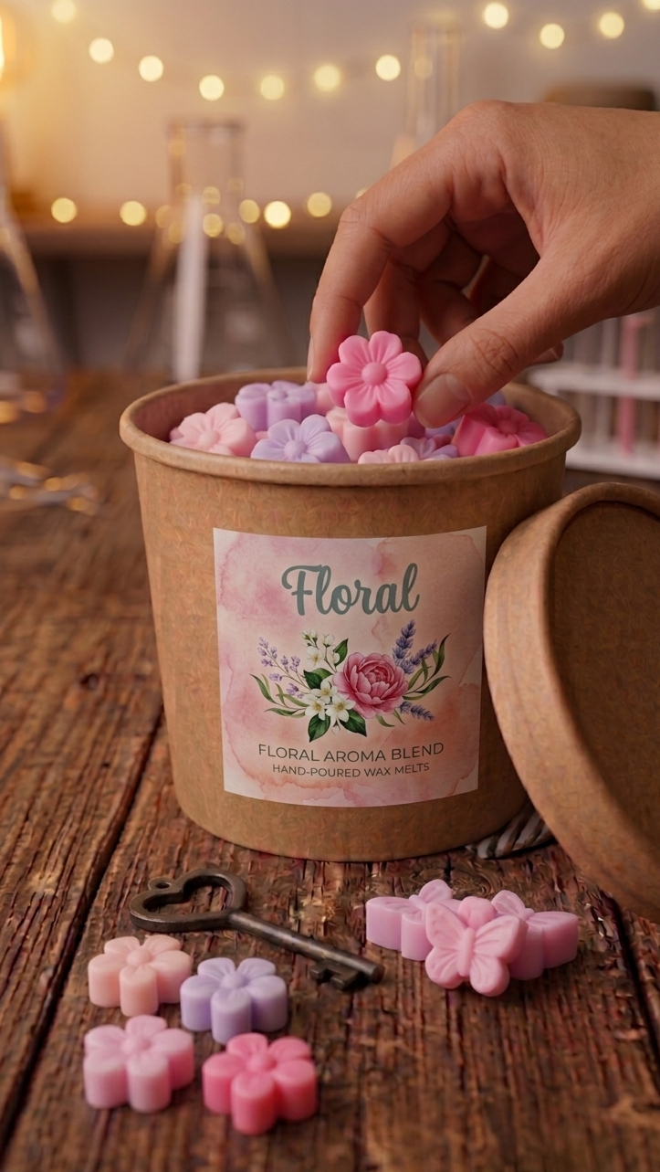Wax Melts Artesanales Aroma Floral Fresia - Ambientador Sin Llama
