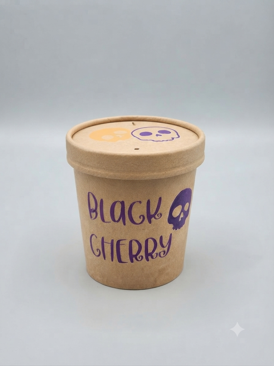 Wax Melts Artesanales Cereza Negra Halloween - Bote Kraft Edición Limitada