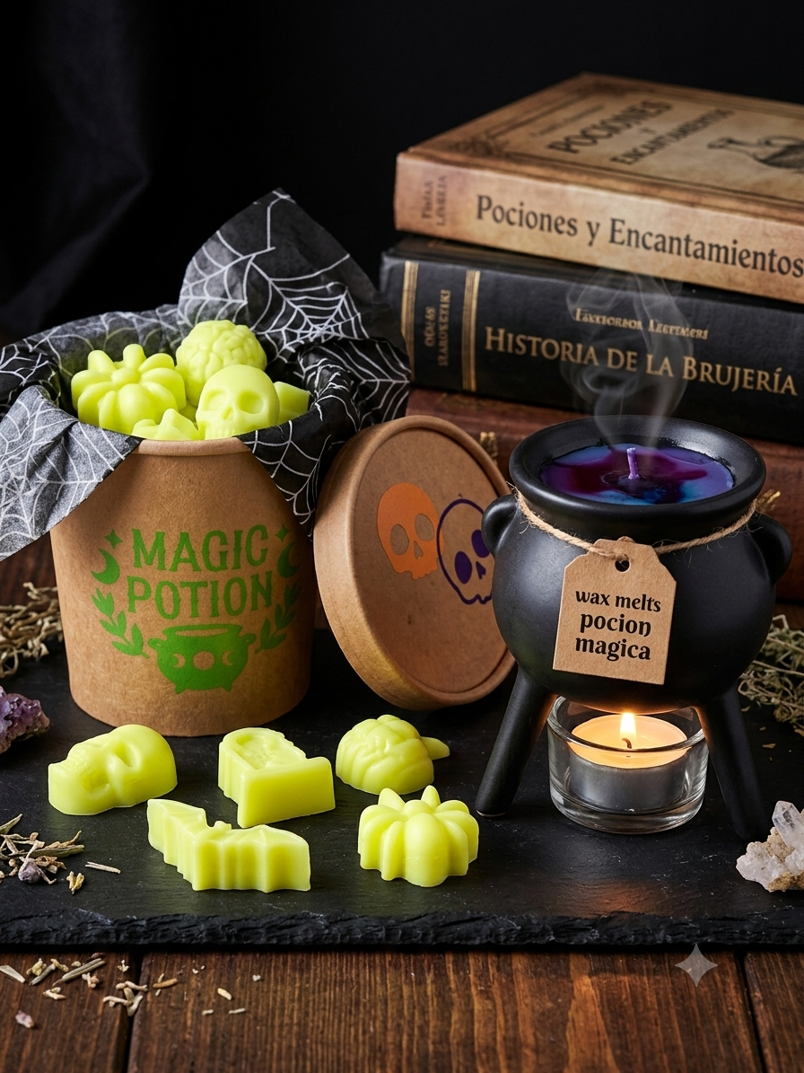 Wax Melts Artesanales Halloween Poción Mágica - Bote Kraft Edición Limitada
